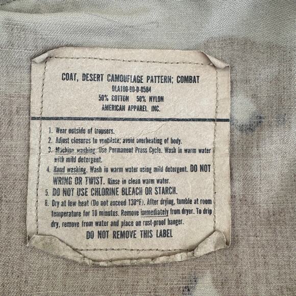 Vintage Desert Camo Shirt Men's S X-Short Brown Chocolate Chip Jacket Shirt READ - Picture 7 of 12